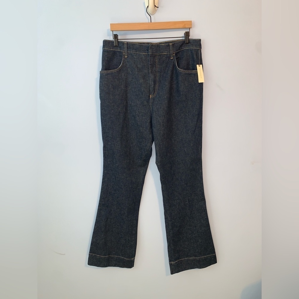 Pilcro Anthropologie Clean Rinse High-Rise Flare Jeans size 33 thigh wide hem - Picture 5 of 12